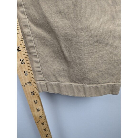 American Living Women's Cargo Pants Size 14 Tan Khaki Snap Up Pockets Straight - Picture 6 of 10